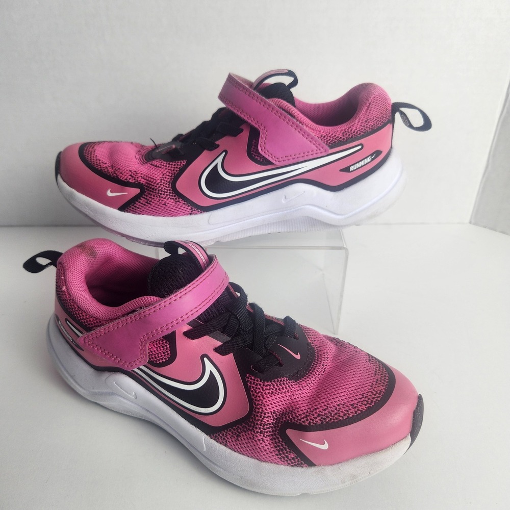 Nike Cosmic Runner Kids Pink Black Running Shoes HM4400-602 Size 1.5Y